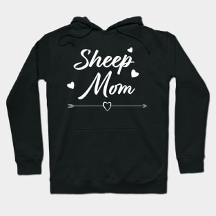Sheep Mom Hearts Love Female Farming Animals Gift Hoodie